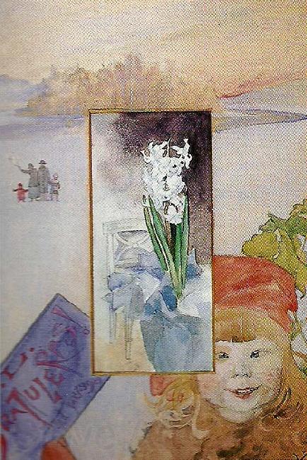 Carl Larsson fodelsedagshyacinten Spain oil painting art